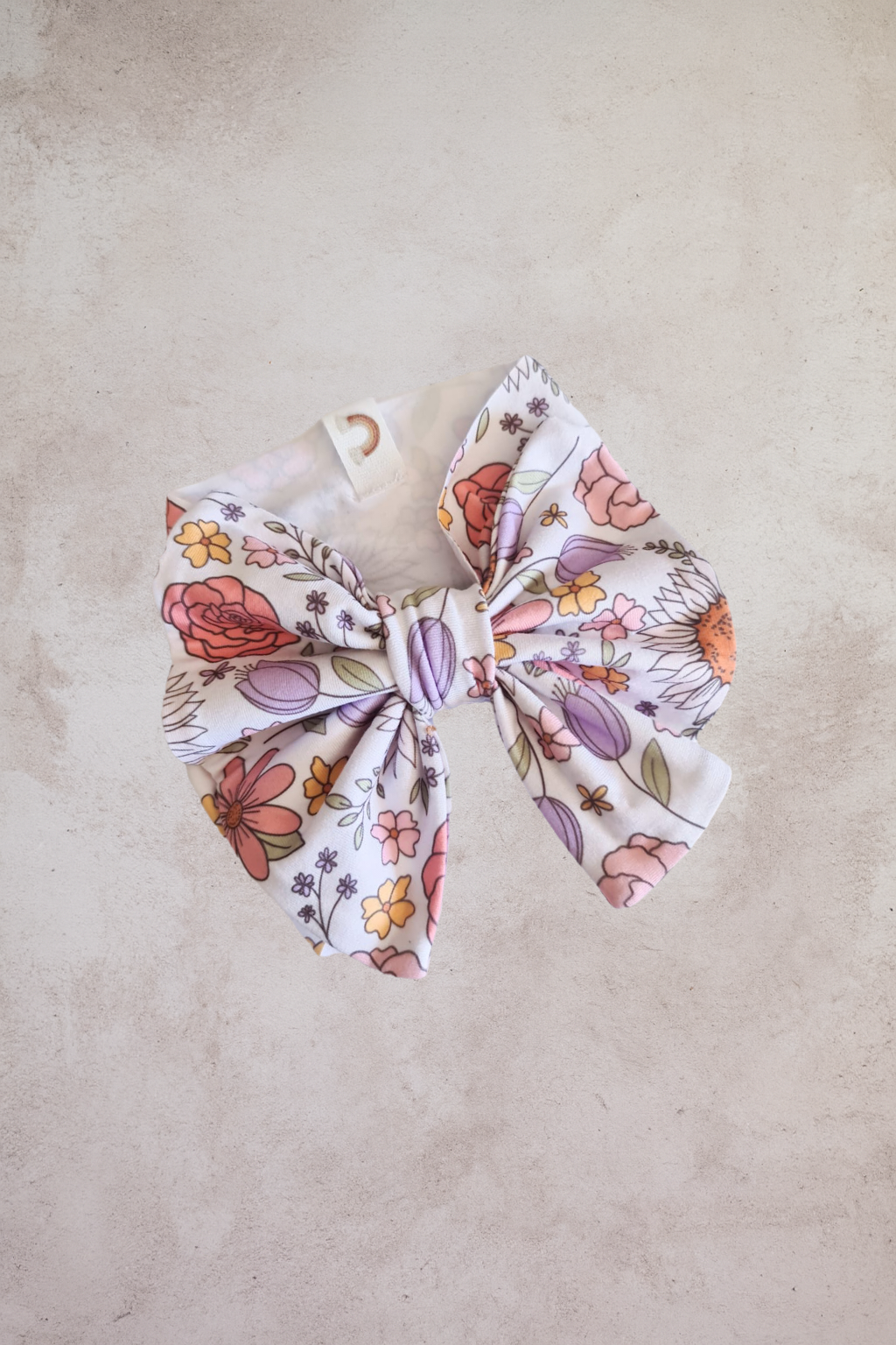 Big Bow Headband- Retro Flowers