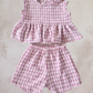 Eva Set- Pink and White Gingham