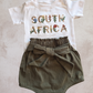 Embroidered South Africa with floral motif T shirt (Only)