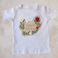 South African Embroidered map with floral motif (T shirt only)