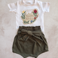 South African Embroidered map with floral motif (T shirt only)