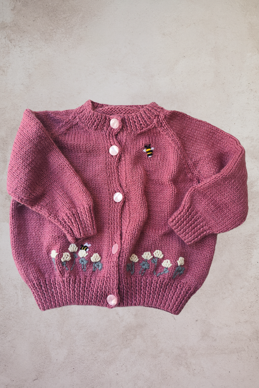 Knitted Jersey with hand embroidery