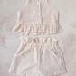 The Chanel Set- Beige and white stripes