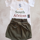 S is for Sout African embroidered T shirt (only) Unisex