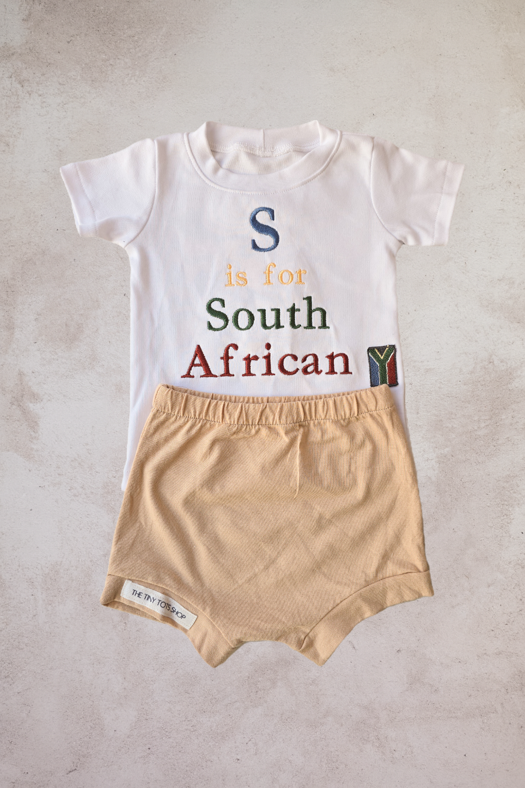 S is for Sout African embroidered T shirt (only) Unisex