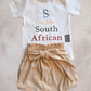 S is for Sout African embroidered T shirt (only) Unisex
