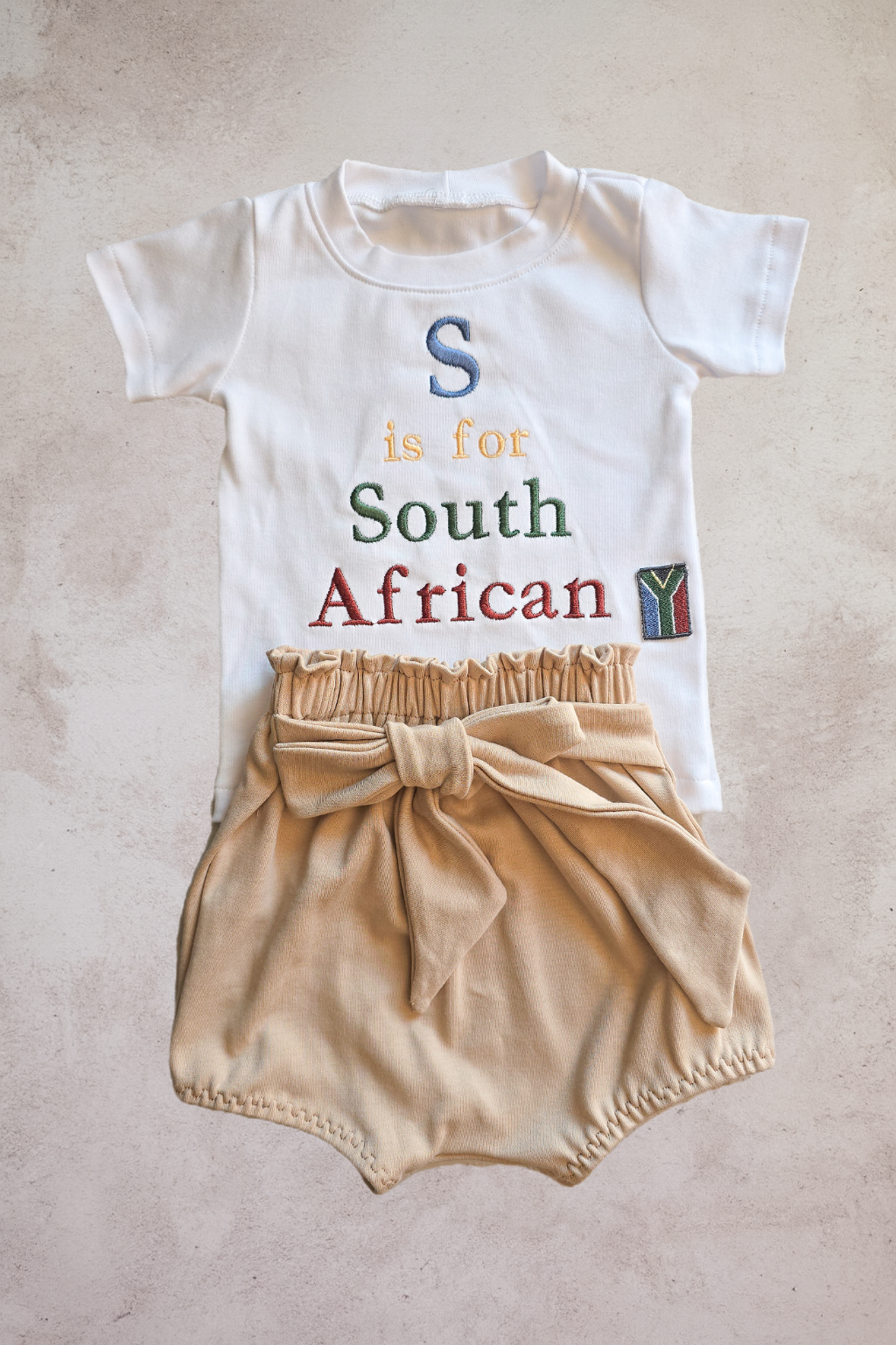 S is for Sout African embroidered T shirt (only) Unisex