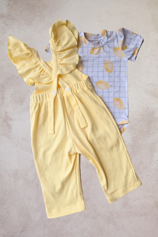 Billy Romper with matching Lemon top