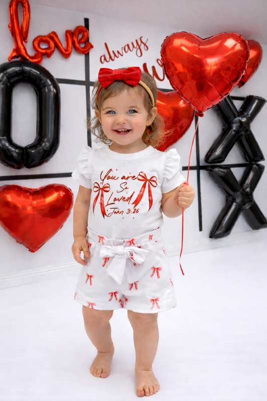 Girls 3 piece Valentine's day set-You are so Loved
