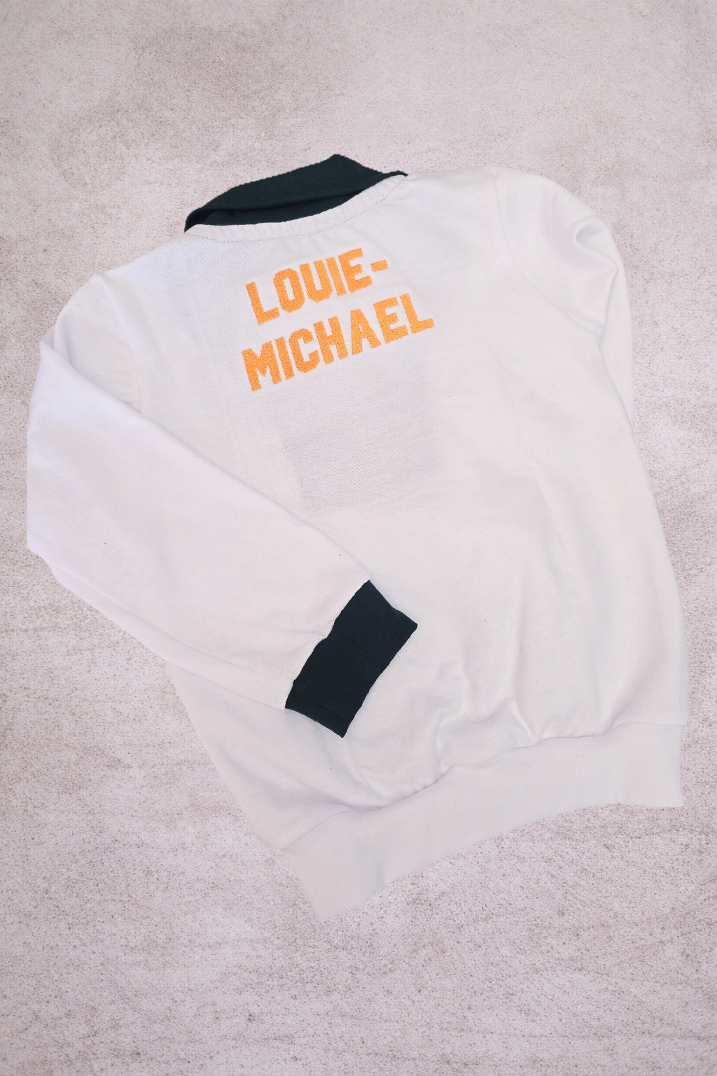 Rugby Jersey- Bottle green/ White (Personalised)