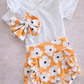 Girls Matching Set- Retro Daisies