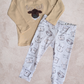 Woodland Friends 2 piece set with Moose apllique detail