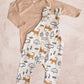 Stone Bodysuit with Leopard buddies Overall romper