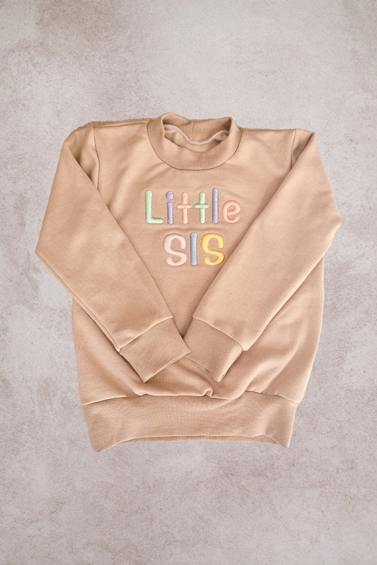 Little Sis Puff embroidered sweater