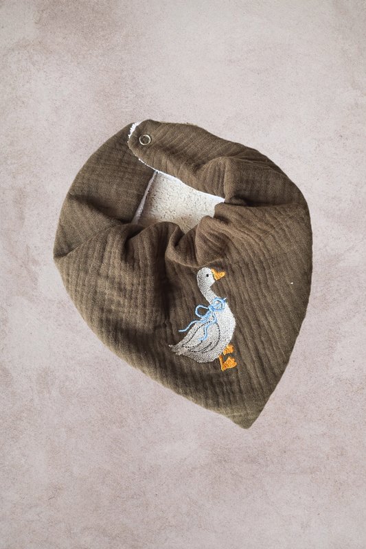 Little Goose Bandana Bib (Olive)