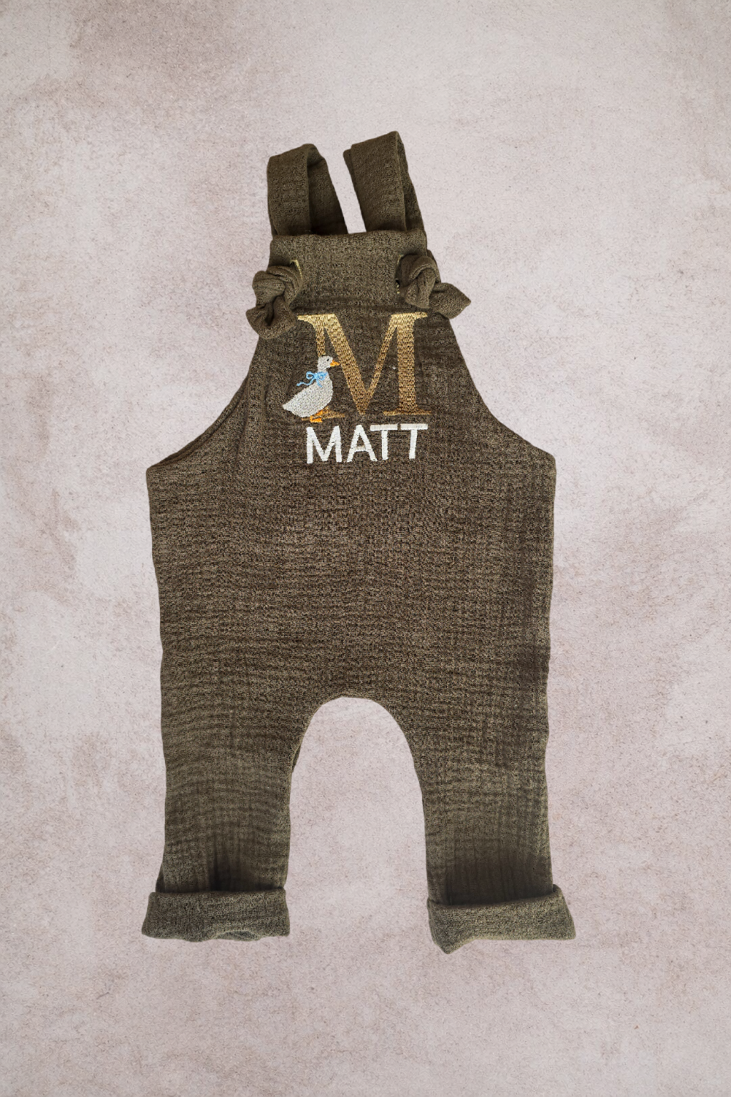 Little Goose Overall romper (Personalised)