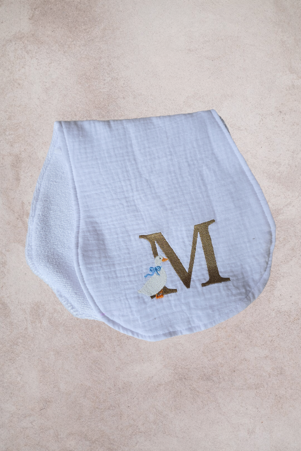 Little Goose Personalised Burp Cloth