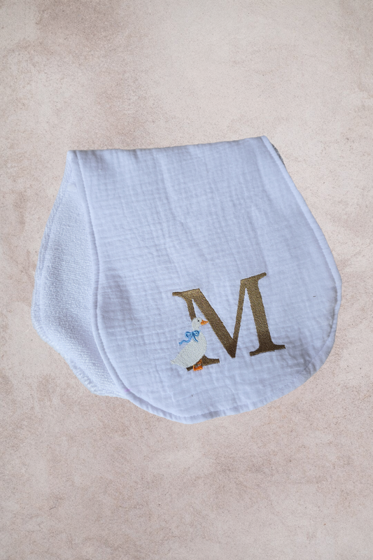 Little Goose Personalised Burp Cloth