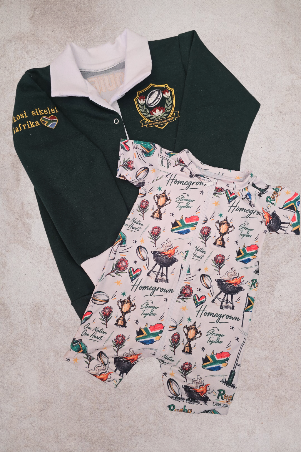 Rugby Jersey- Bottle green/ White (No personalisation)