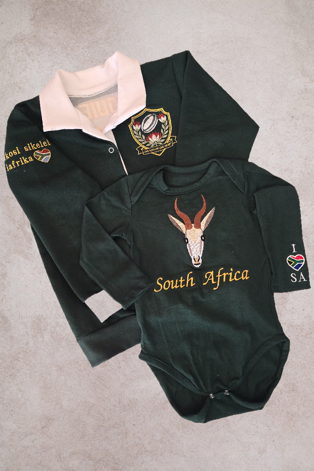 Rugby Jersey- Bottle green/ White (Personalised)