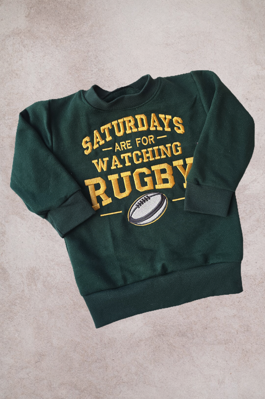 Sweater- Saturday's are for watching Rygby