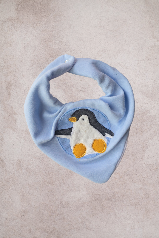 Penguin applique Bandana Bib