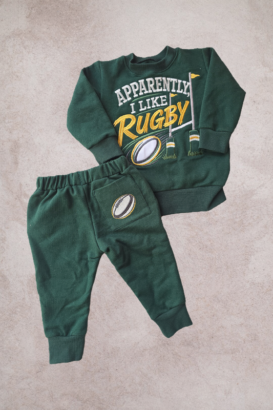Apparently I like Rugby Embroidered Set