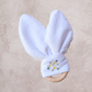 Bunny Ear Theether with Diasy Embroidered Detail