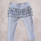 Frilly bum Leggings- Grey Melange