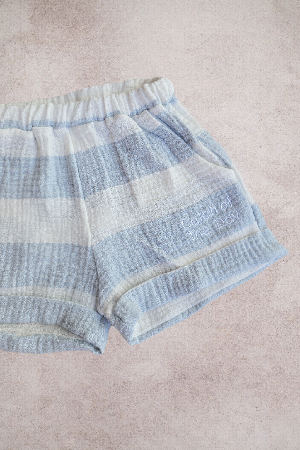 Seaside Striped embroidered Shorts