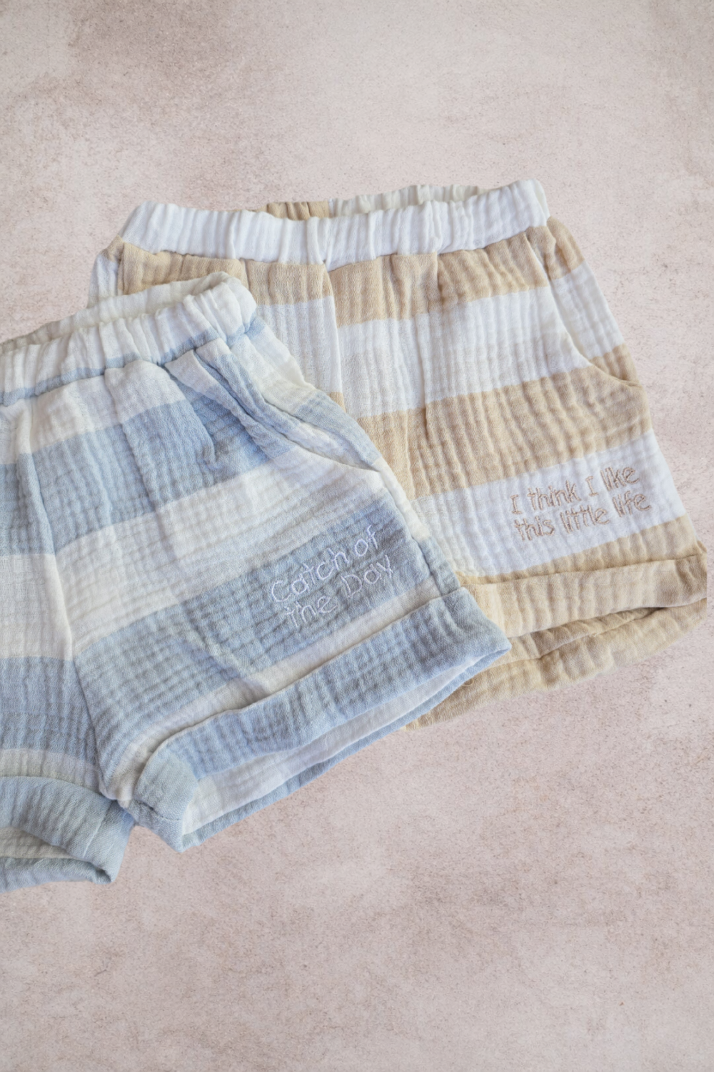 Seaside Striped embroidered Shorts