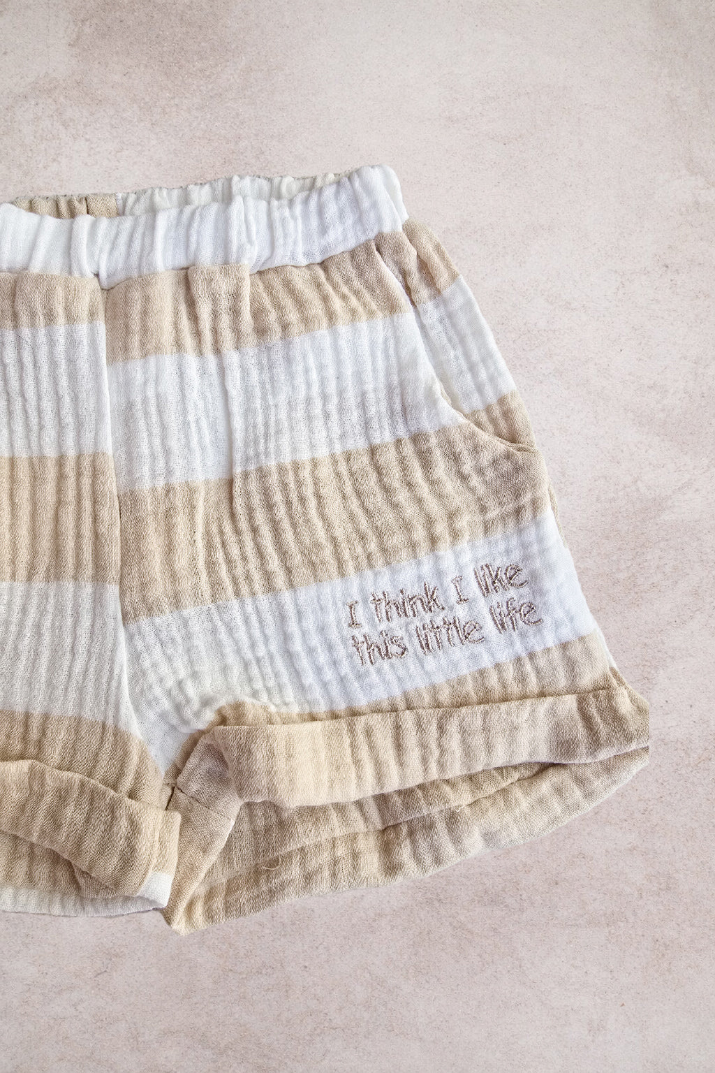 Seaside Striped embroidered Shorts