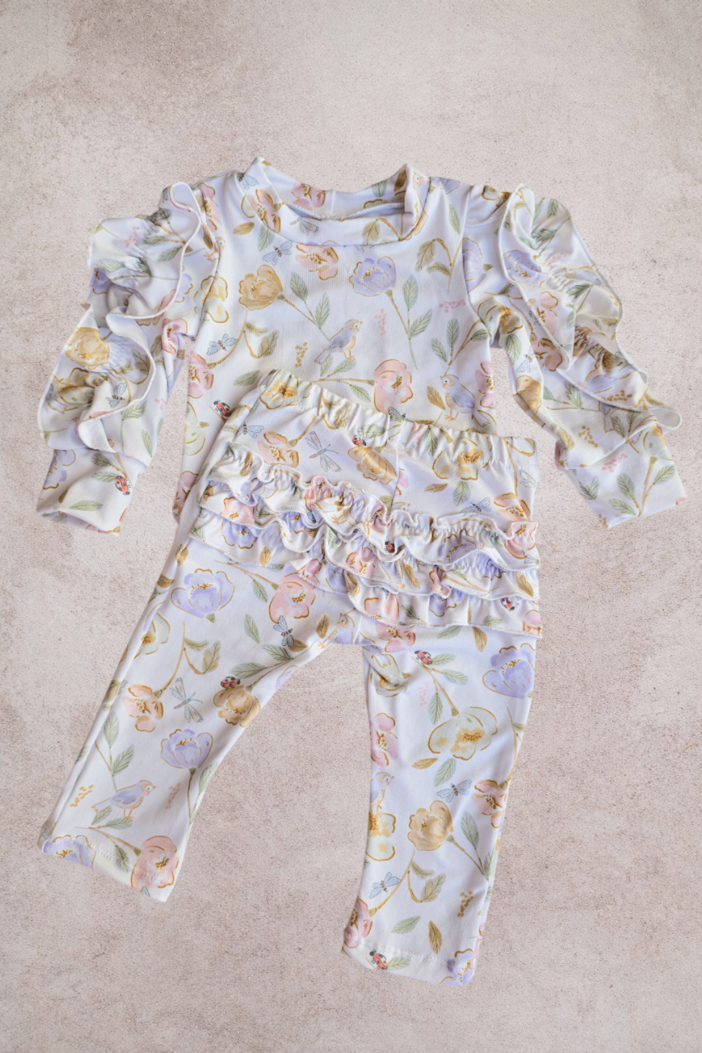 Frilly sleeve and leggings set- Dara