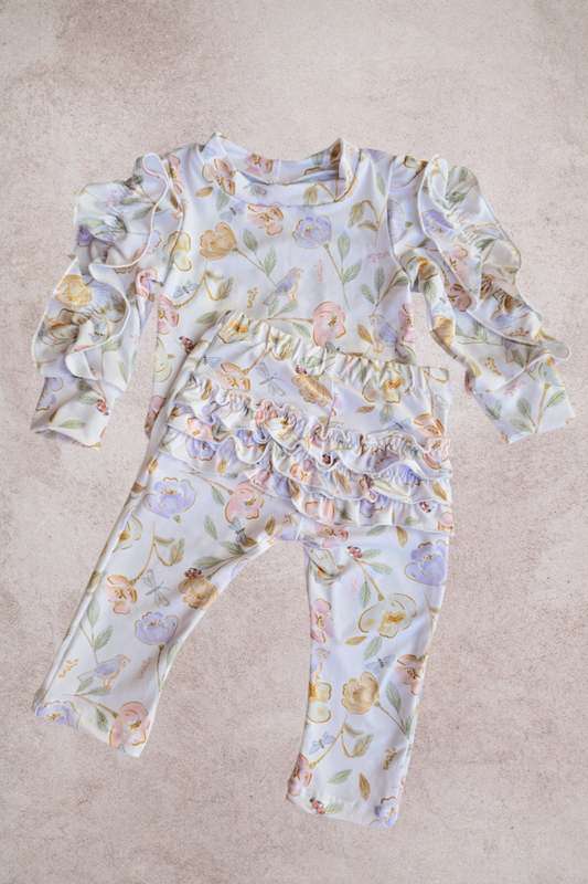 Frilly sleeve and leggings set- Dara