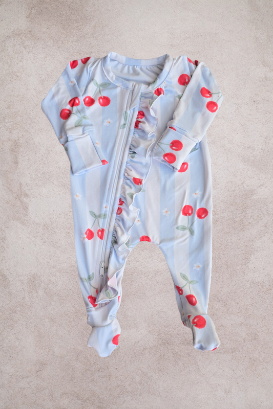 Frilly Zippy Grow- Wallpaper Cherries
