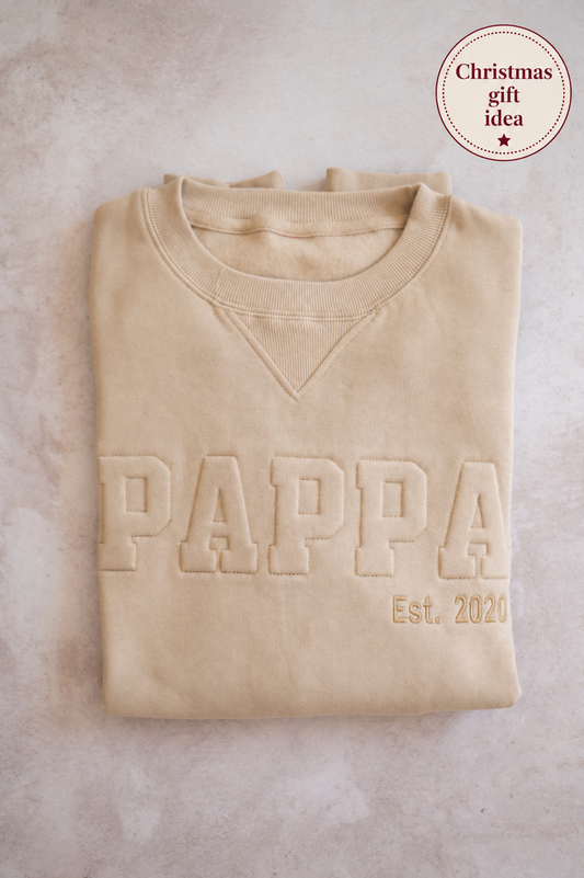 Sweater- Embossed with sleeve Embroidery