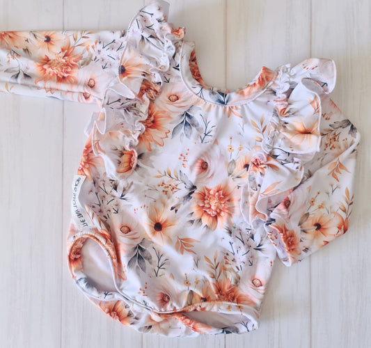Front Ruffle Bodysuit- Rise and Shine