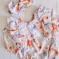 Front Ruffle Bodysuit- Rise and Shine