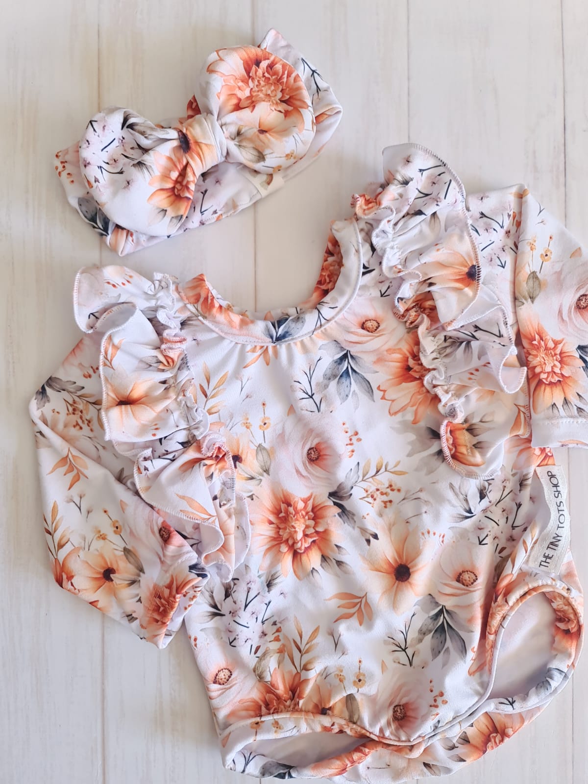 Front Ruffle Bodysuit- Rise and Shine
