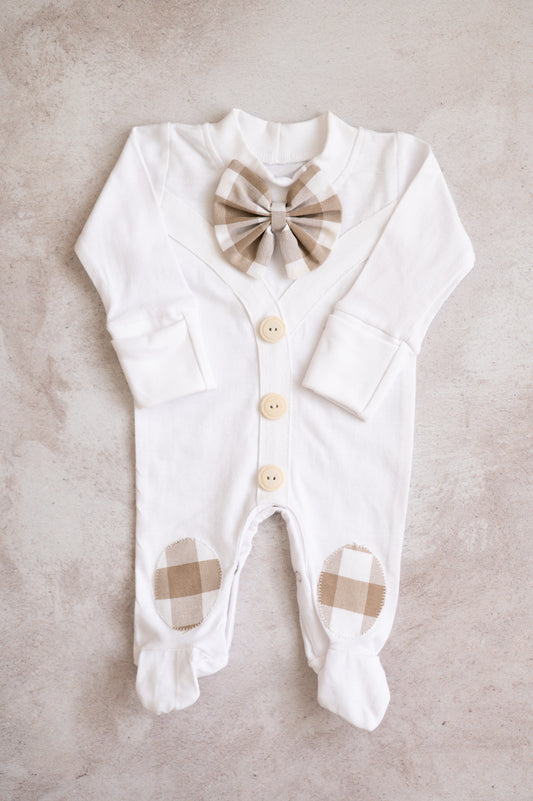 Boys Bow Tie romper