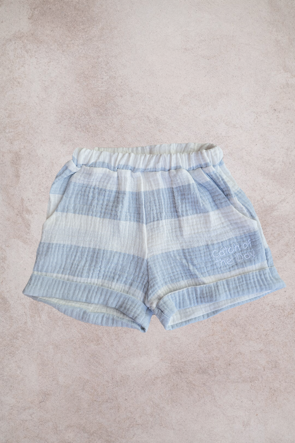 Seaside Striped embroidered Shorts