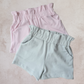 Paperbag Shorts (Pastel Pink/ Sage)