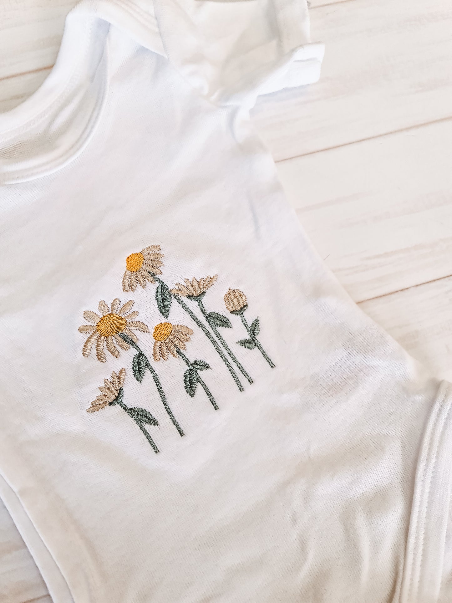 Daisies Embroidered Bodysuit