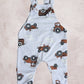 Overall Romper set- Tractors