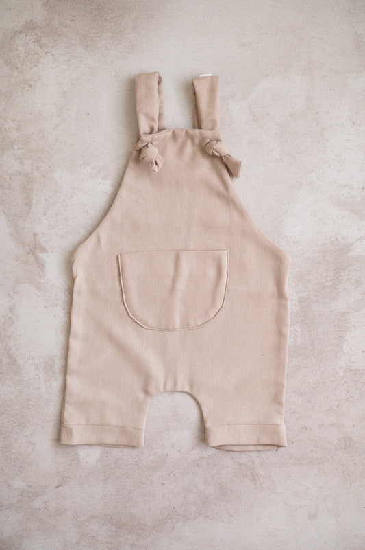 Beige Linen Romper