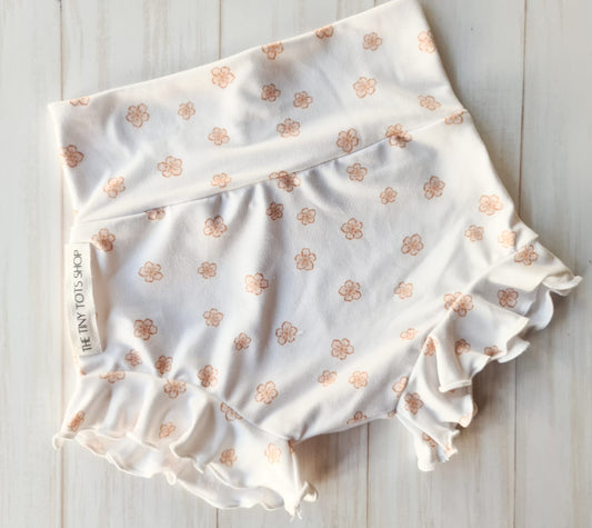 Front Ruffle Bloomers- Romantic Flowers